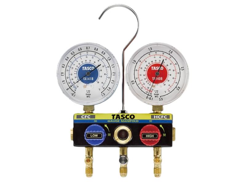 イチネンTASCO TA120W ボールバルブ式マニホールドキット