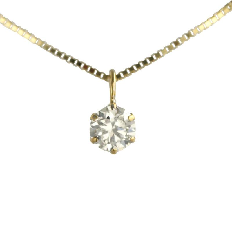 [ダイヤモンドワールド] レディース ジュエリー PT900 ダイヤモンドペンダントネックレス 0.10ct D-Gカラー SI2クラス Goodカット GGSJ ソーティング (鑑定書の元)付｜メゾンクローバー