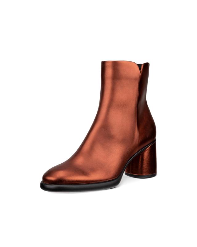 ecco(残響音) レディース スカルプテッド エルエックス 55 ブーツショートブーツ BRONZE ANTIQUE