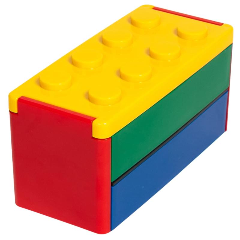 【P:BLOCK】 ロック式 ブロック弁当箱(1段/2段)