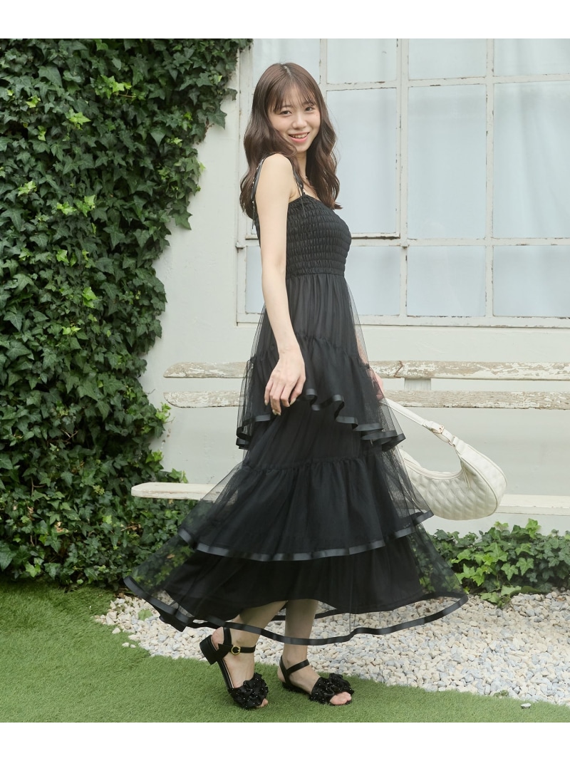 チェーン店付き添い人チュールティアードワンピ MAJESTIC LEGON マジェスティックレゴン 衣装・御召しもの 余分の物の衣装・御召しもの 緑であること 黒いこと サクラ色 白いこと 薄墨色【此れから取っておく】*【貨物輸送無料】[ Fashion]