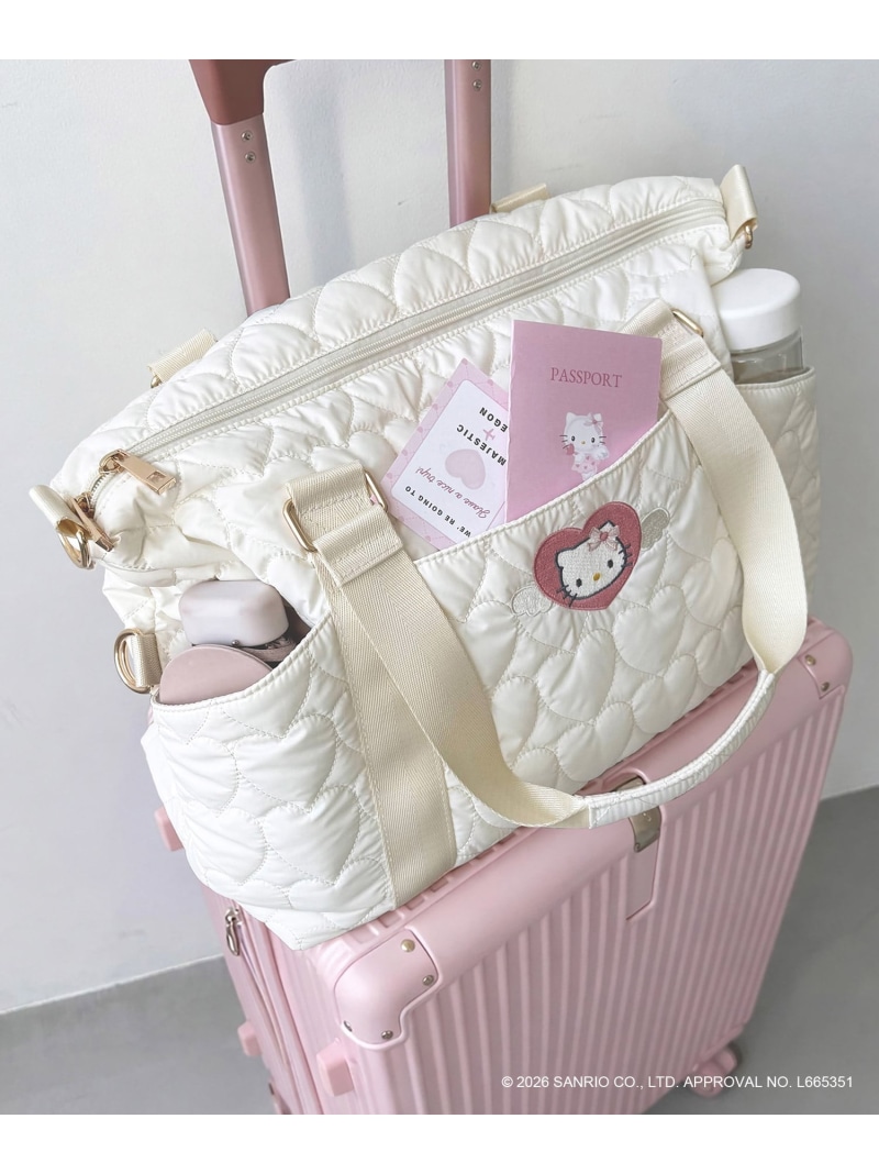 【SALE／10%OFF】日暈キティ 周遊豆の町 MAJESTIC LEGON マジェスティックレゴン 御徒面子 ボストンバッグ さくら色 白いこと【RBA_E】【此れから取って置く】*【貨物輸送無料】[ Fashion]