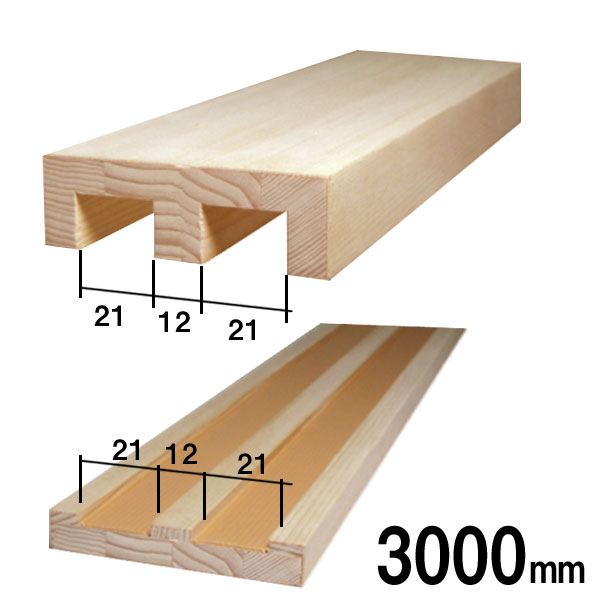 楽天市場 木製 敷居と鴨居セット ２本溝 長さ3m 溝の幅21mm 溝と溝の間の幅9mm ふすま 襖 を洋風建具にリフォーム 敷居 レール 敷居すべり 敷居スベリ ふすま 襖 襖紙 ふすま 引き戸 引戸 ふすま紙 リフォーム 和室リフォーム本舗