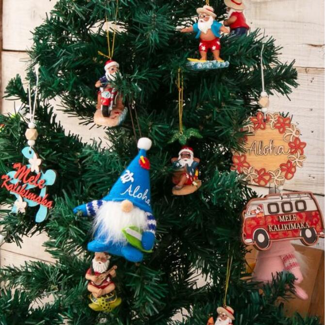 ハワイアンサンタ クリスマスツリー オーナメント【ハワイ ハワイアン