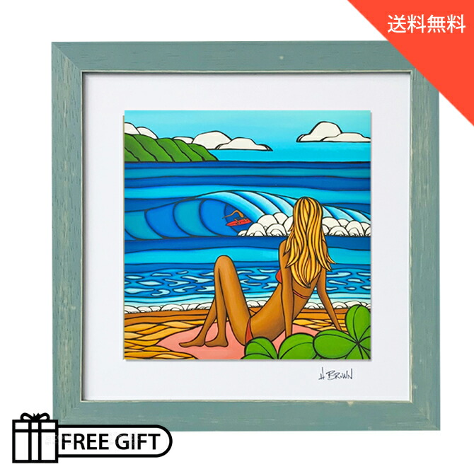 楽天市場】ヘザーブラウン アートプリント Summer Surf Girl 28.0×35.5 