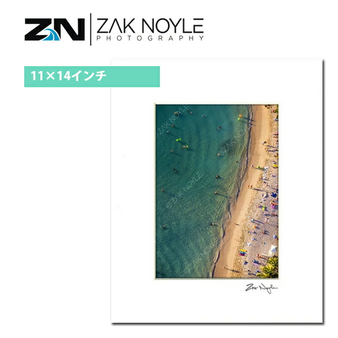 【11×14インチ】 ザックノイル マットプリント BEACH BREAK 28.0×35.5cm【zak noyle ハワイ 写真 インテリア ハワイアン雑貨  ハワイアンアート サーフィン 海 波 フォトグラファー】