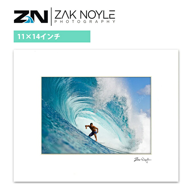 【11×14インチ】 ザックノイル マットプリント BARRELED 28.0×35.5cm【zak noyle ハワイ 写真 インテリア ハワイアン雑貨 ハワイアンアート サーフィン 海 波 自然 アート 壁掛け プリント フォト グラフィック ウォール デコレーション リゾート サーフ 西海岸 】