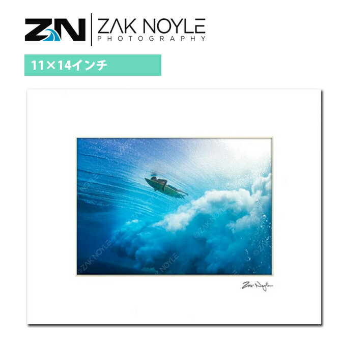 【11×14インチ】 ザックノイル マットプリント FLOATING 28.0×35.5cm【zak noyle ハワイ 写真 インテリア ハワイアン雑貨  ハワイアンアート サーフィン 海 波 フォトグラファー】