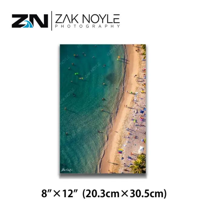 ザックノイル アルミプリント BEACH BREAK　SN:10/100【zak noyle ハワイ 写真 イルカ インテリア ハワイアン雑貨 ハワイアンアート サーフィン 海 波 自然 アート 壁掛け プリント フォト グラフィック ウォール リゾート 西海岸 】｜Ma kai