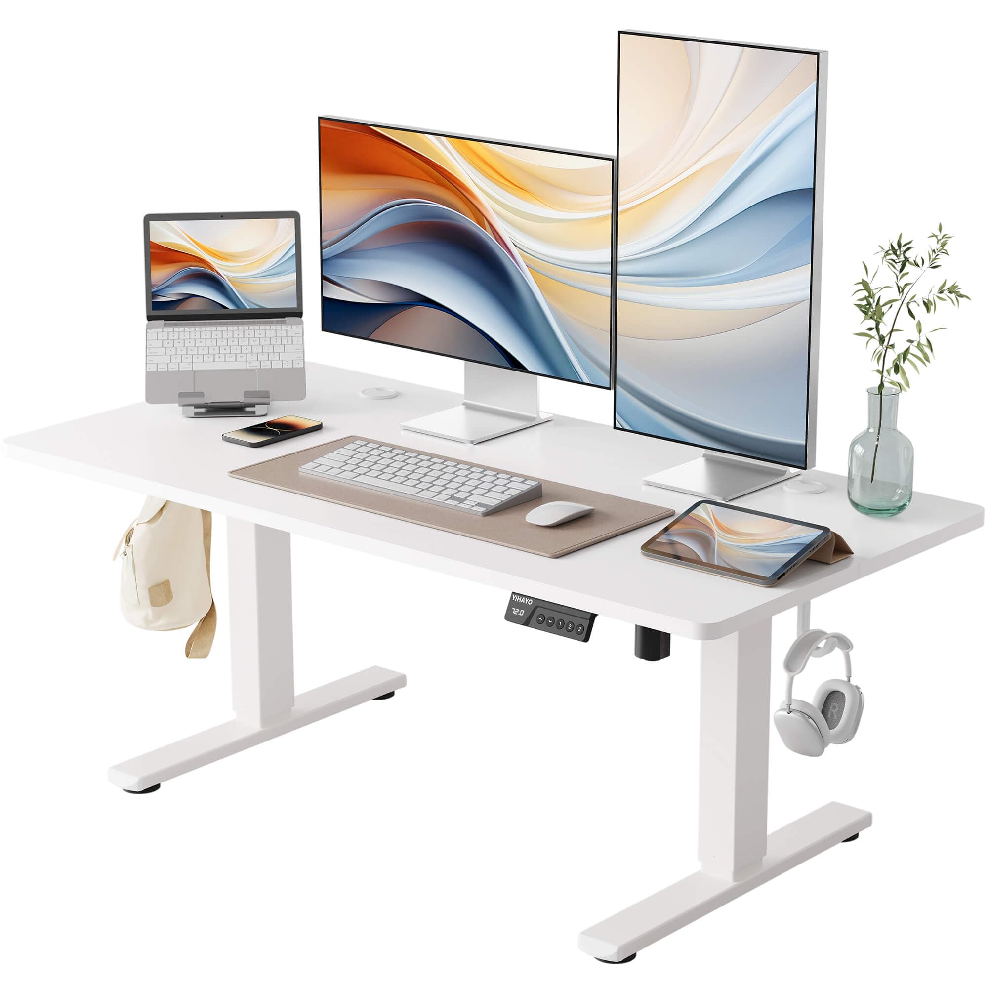 楽天市場】YIHAYO ローデスク 高さ46-72cm 昇降デスク 幅120cm 奥行き