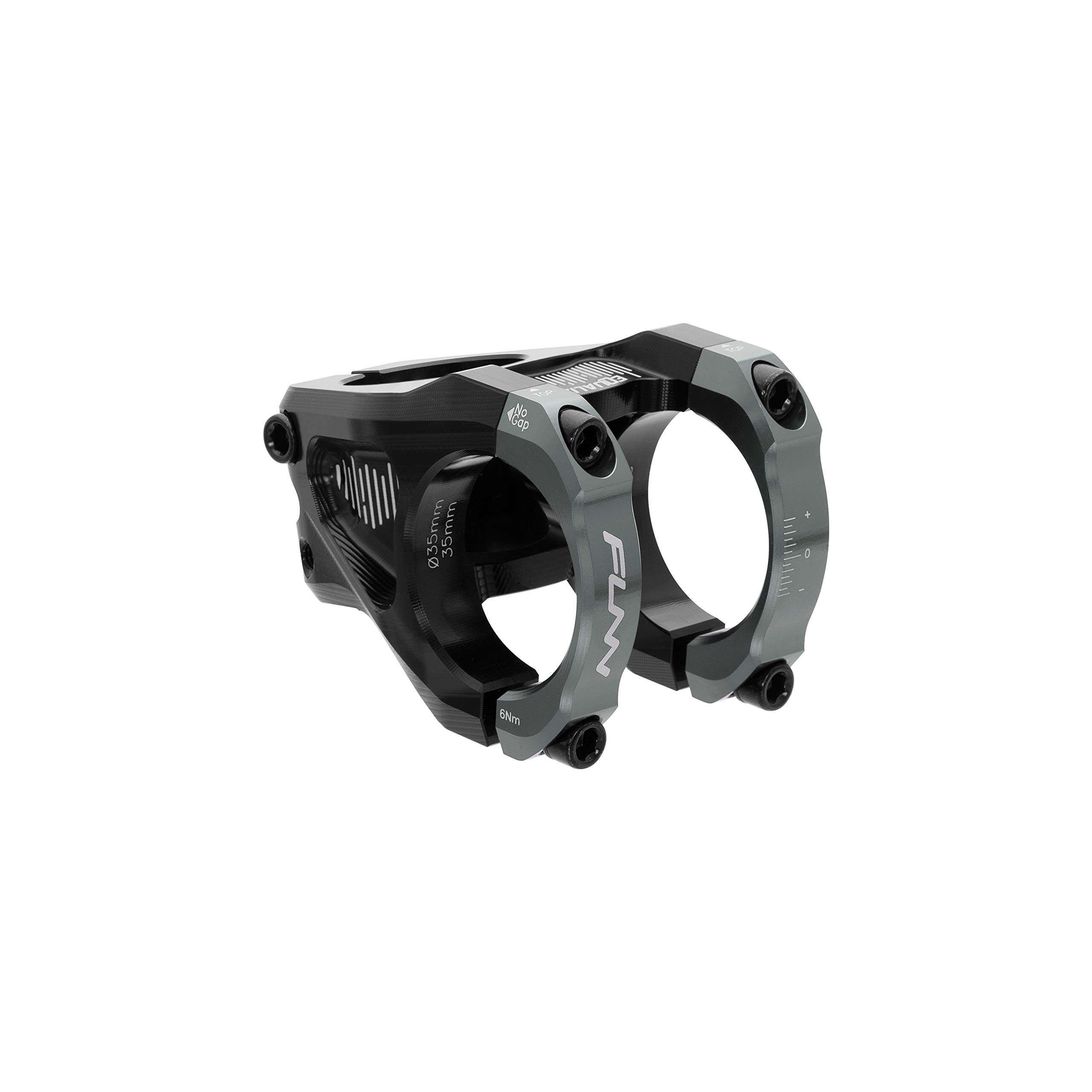 Funn イコライザ（Equalizer） MTB ステム 35 mm × 長さ 35mm ステム - クランプ直径：35mm - マウンテンバイク BMX 自転車 に適用 バイク ハンドル ステム (グレー)