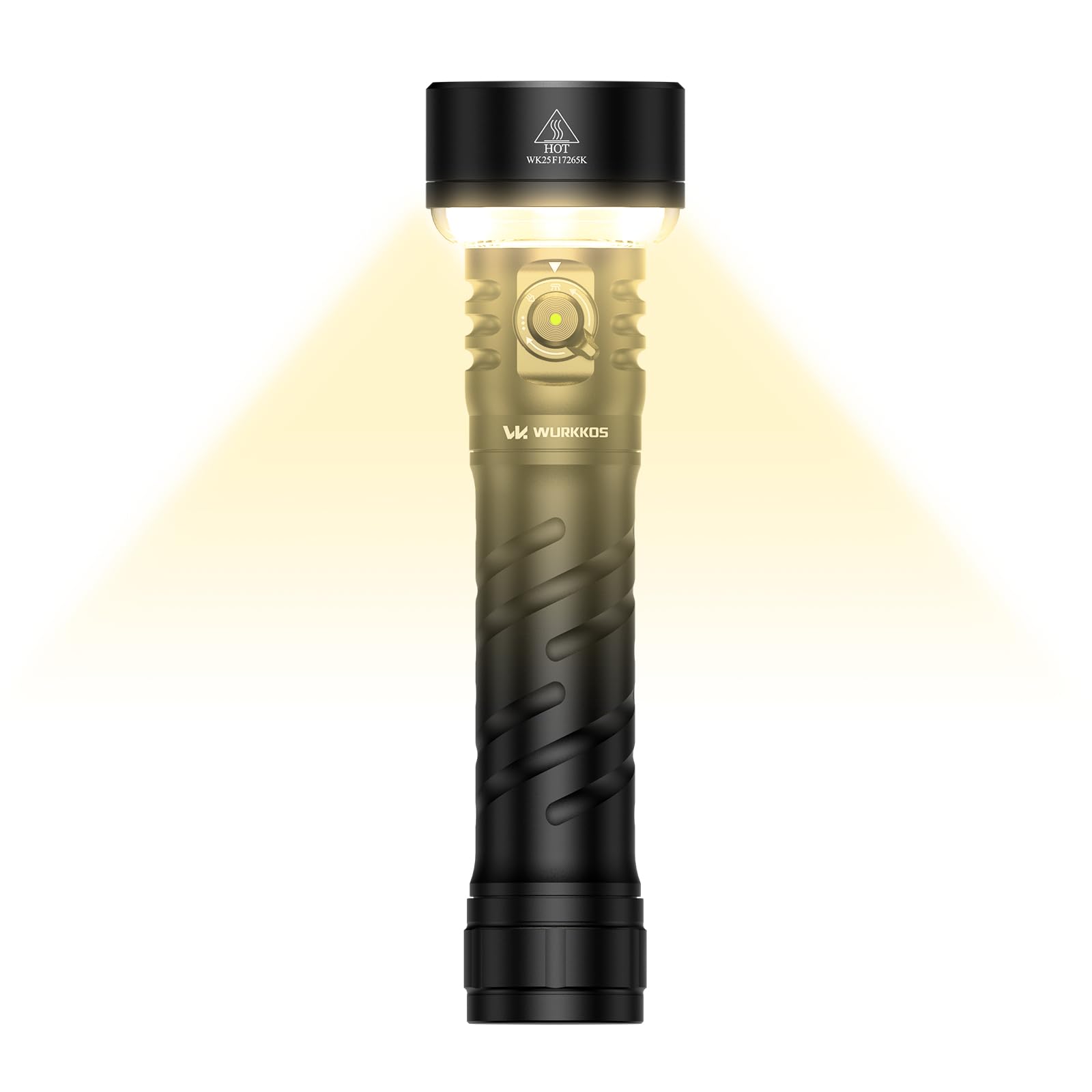 Wurkkos TS27 LED懐中電灯 双方向ライト付き 3200ルーメン 超高輝度懐中電灯 845m照射範囲 Type-C充電式 3つのライトモード IP68防水 キャンプ ハイキング アウトドア 緊急時用