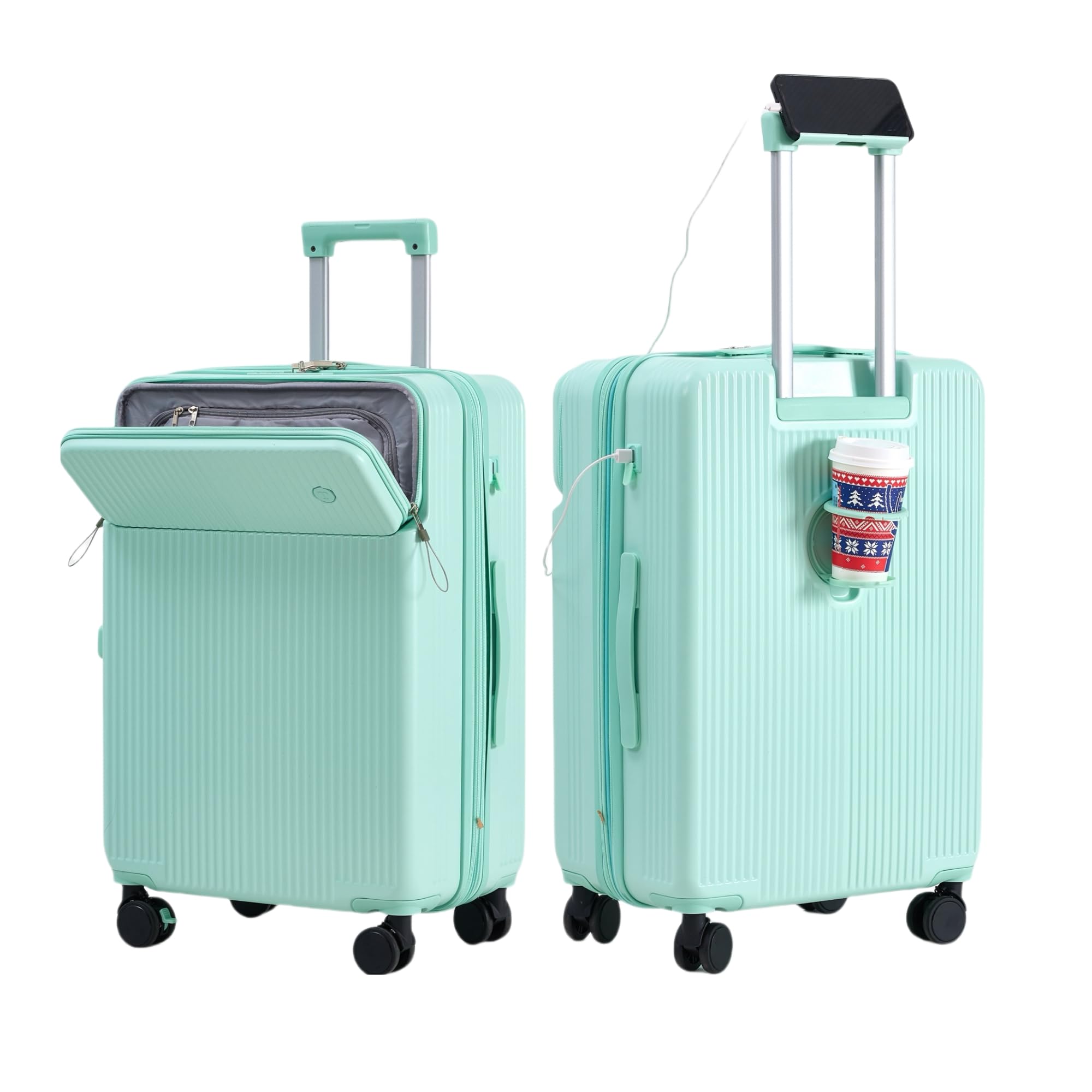 楽天市場】[Yuweijie] スーツケース 拡張型 フロントオープン 機内