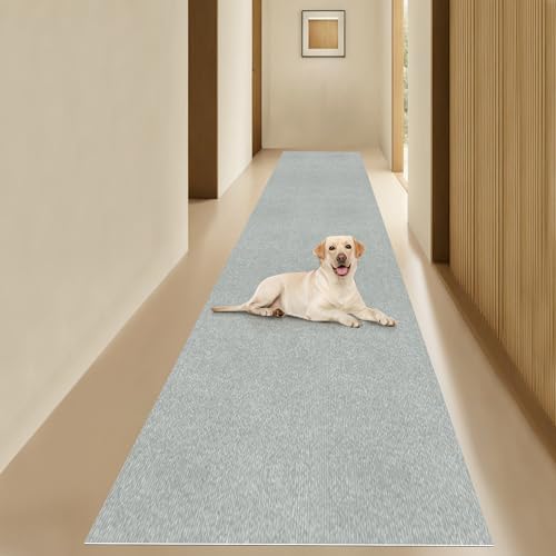 【 限定ブランド】YIDIHO 廊下敷き TPR ラグ 約90×600cm 厚さ4 mm ロングマット 階段マット 廊下マット 防音 ロールマット 無地 ペットカーペット 置くだけで吸着マット 玄関マット ロングカーペット 滑り止め ドアマット 床保護マッ