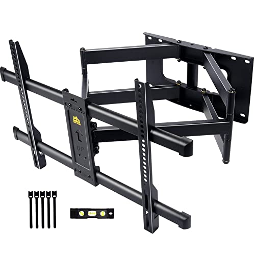 FORGING MOUNT テレビ壁掛け金具 50-90型LCD/LED対応 中大型壁掛けテレビ金具 耐荷重75kg 76.5CMロングアーム フルモーション式 前後＆左右&上下多角度調節 VESA600x400mmまで 16