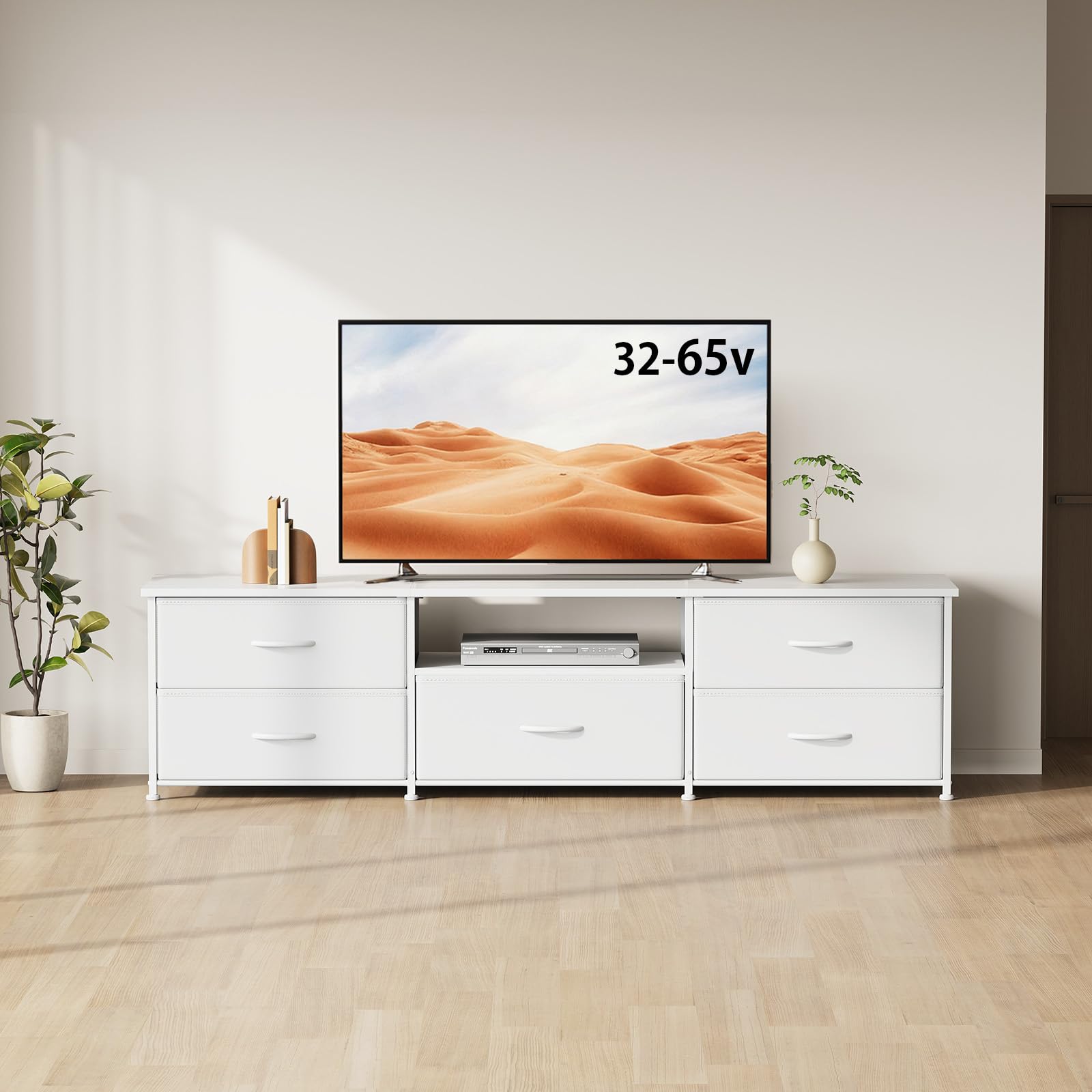 YeTom テレビ受像機台 テレビ受像機ゲーム盤 55型相応う 納める付き添い人テレビ受像機台 格好のいい 置き目ゲーム盤 抽き出し付き添い人 テレビ受像機仕合わせ オープンシェルフ 幅150×奥ふかさ35×高さ40珊 真っ白い