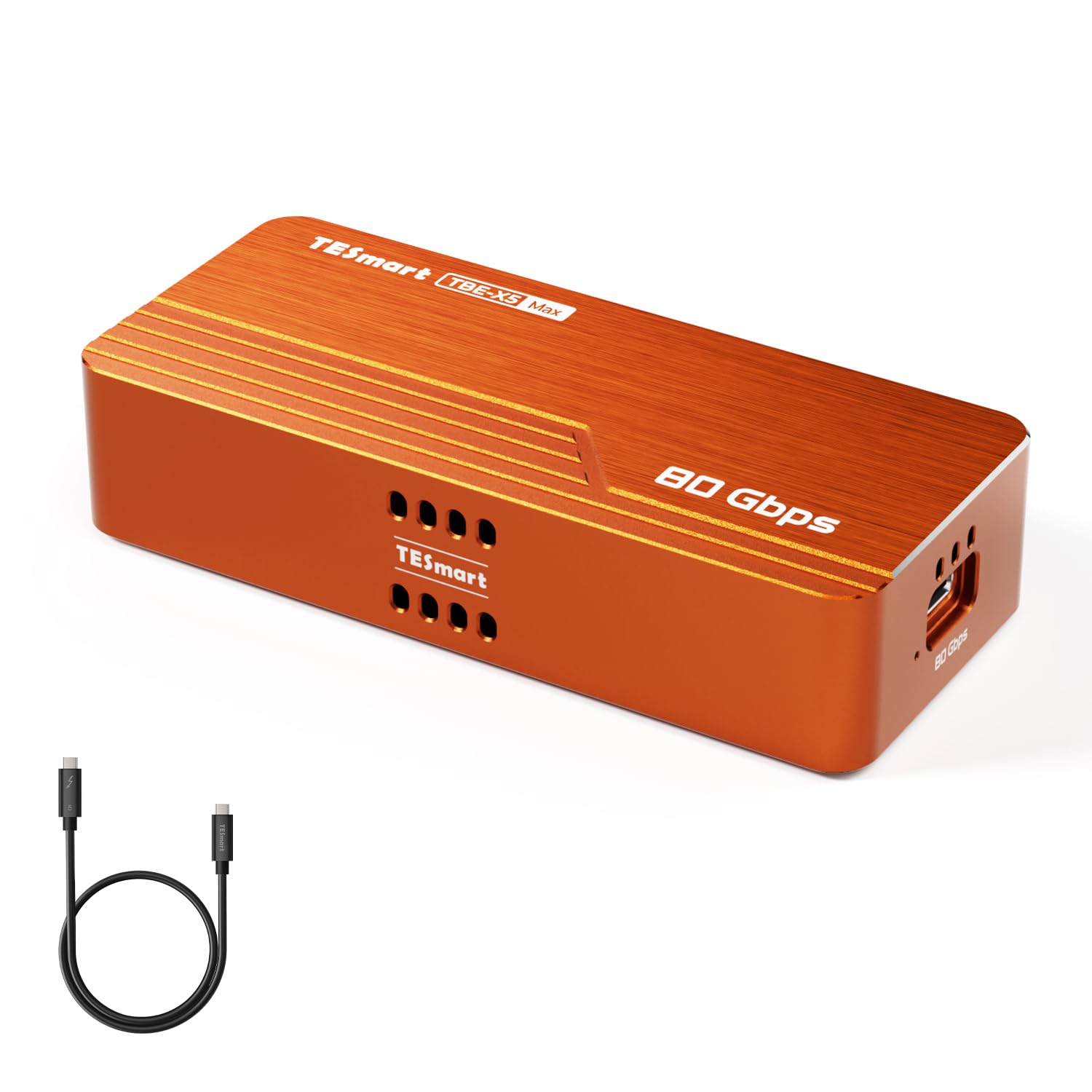 TESmart 80Gbps Thunderbolt5互換 PCIe5.0 M.2 NVMe SSD 外付けケース USB4 V2対応 JHL9480(B2)+AMS2364チップ TB4/3 USB4/3.2/3.1/3.0 USB3.2Gen2x2 2