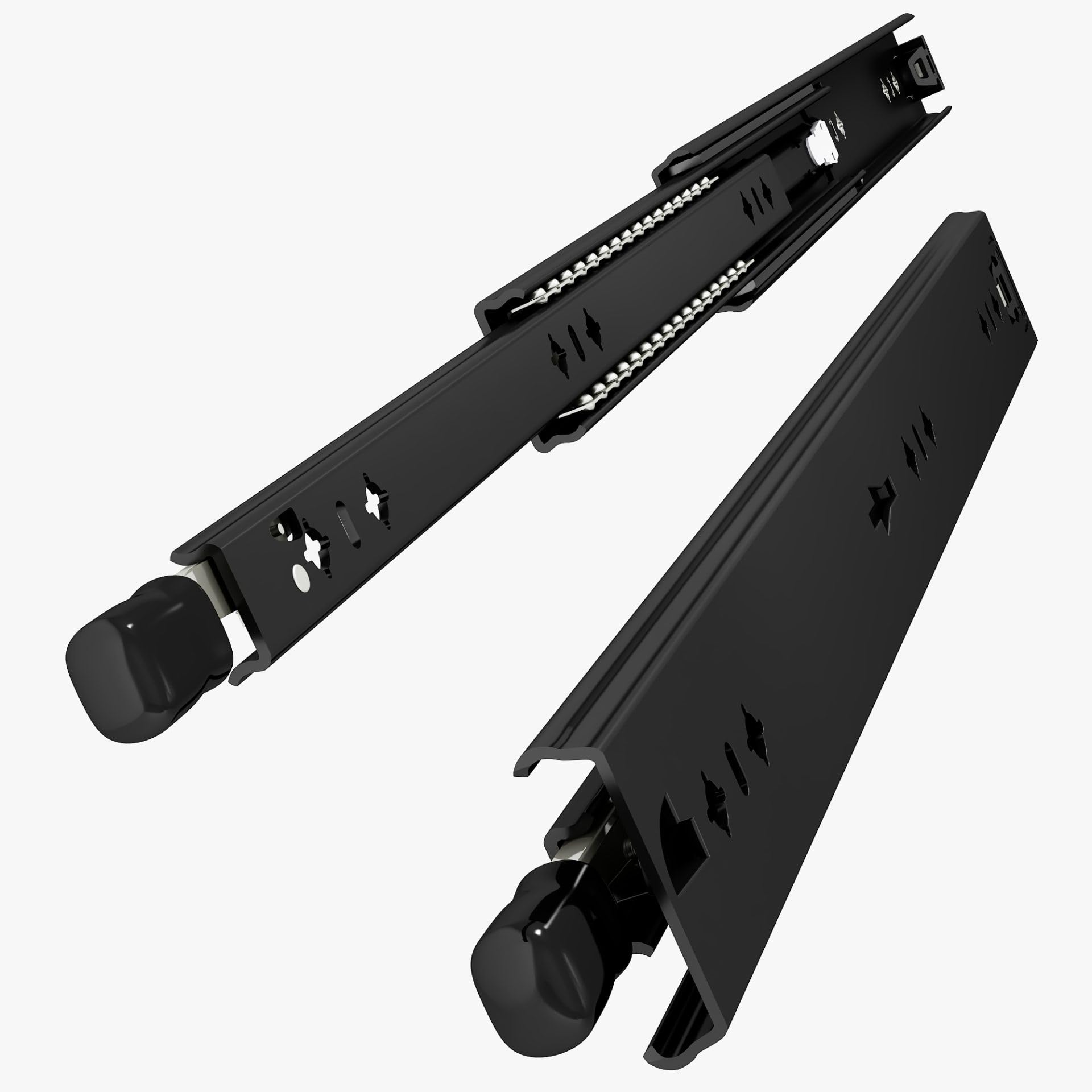 VADANIA ロック付き 重量用スライドレール 900mm Heavy Duty引き出しスライド ブラック VD2053 工業用レール 左右1セット