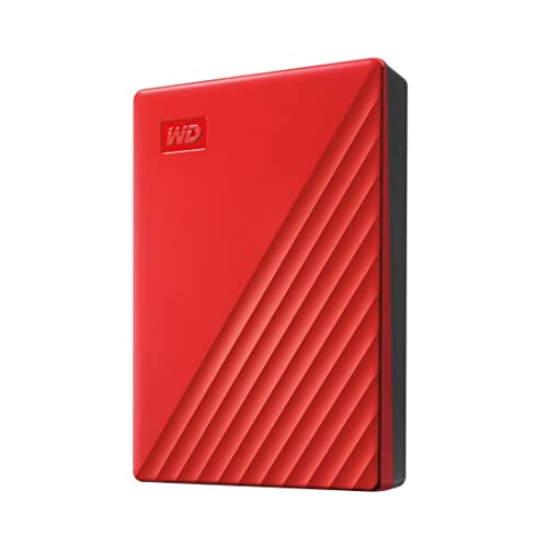 WD ポータブルHDD 4TB USB3.0 レッド My Passport 暗号化 パスワード保護 外付けハードディスク / 3年保証 WDBPKJ0040BRD-WESN