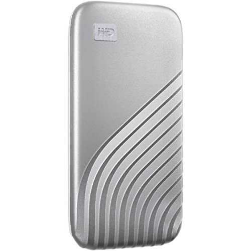 ウエスタンデジタル(Western Digital)WD ポータブルSSD 2TB シルバー USB3.2 Gen2 Type-c My Passport SSD 最大読取り1050 MB/秒 外付け /メーカー5年保証 WDBAGF0020BSL-WES