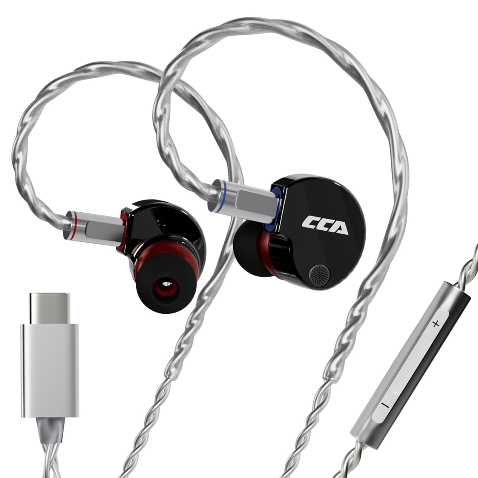 Linsoul CCA Phoenixハイエンドダイナミックリケーブル可能HiFiイヤフォン 熟練のチューニングによるハーマンカーブサウンド パワフルなデュアルマグネットドライバー & LCP振動板 プレミアムメタル構造&人間工学的な快適性 着脱式0.78 6,520円
