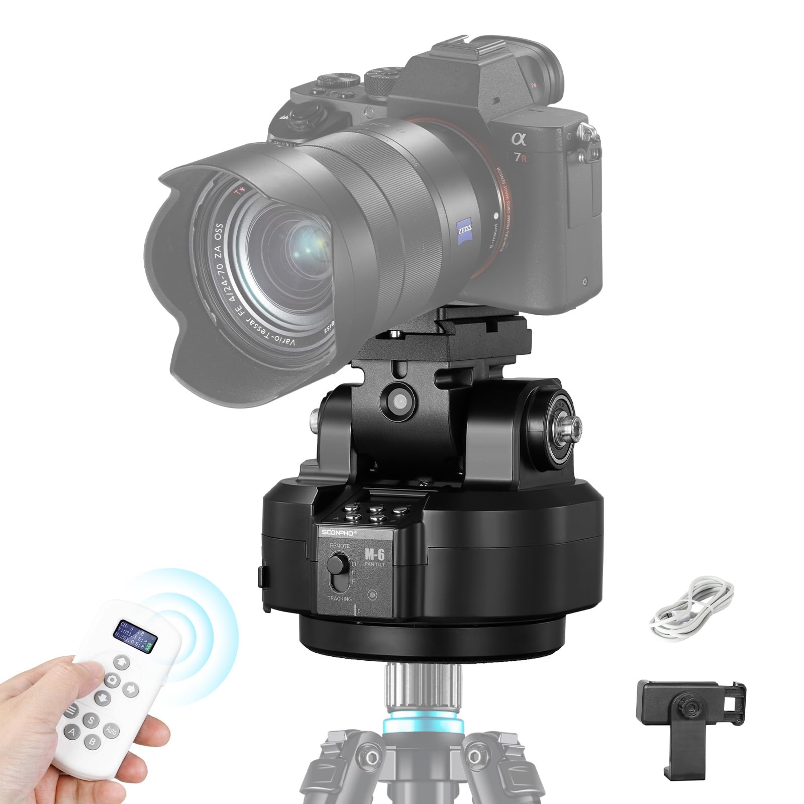 SOONPHO 電動雲台 M6 AI自動追跡 360°回転可 耐荷重2kg 操作簡単 長時間使用可能 スマートフォン カメラ対応 日本語説明 ライブ配信 ビデオ撮影 適格請求書発行可 (1)|SelectSHOP 岐阜 店