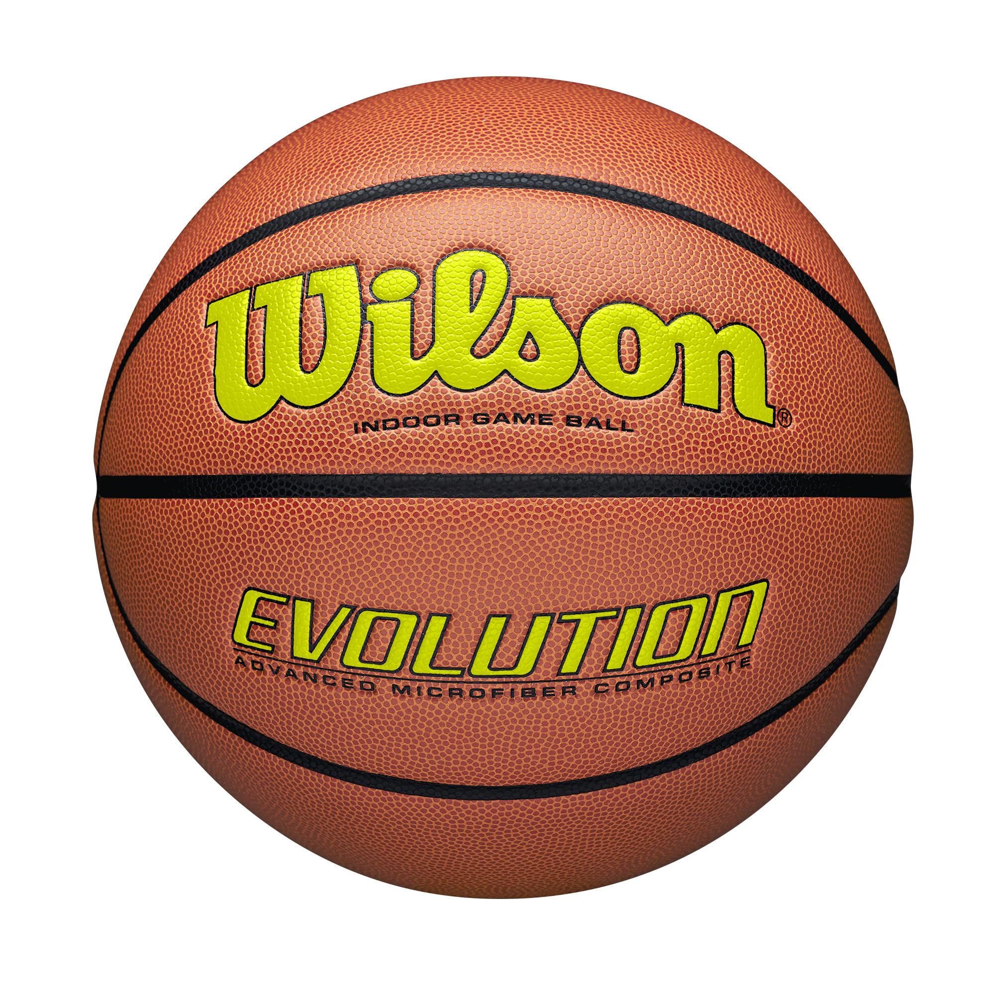 Wilson(ウイルソン) バスケットボール EVOLUTION (エボリューション) WTB0595XB0703 インドア用 7号/ 直径約24.5cm オレンジ/オプティカルイエロー