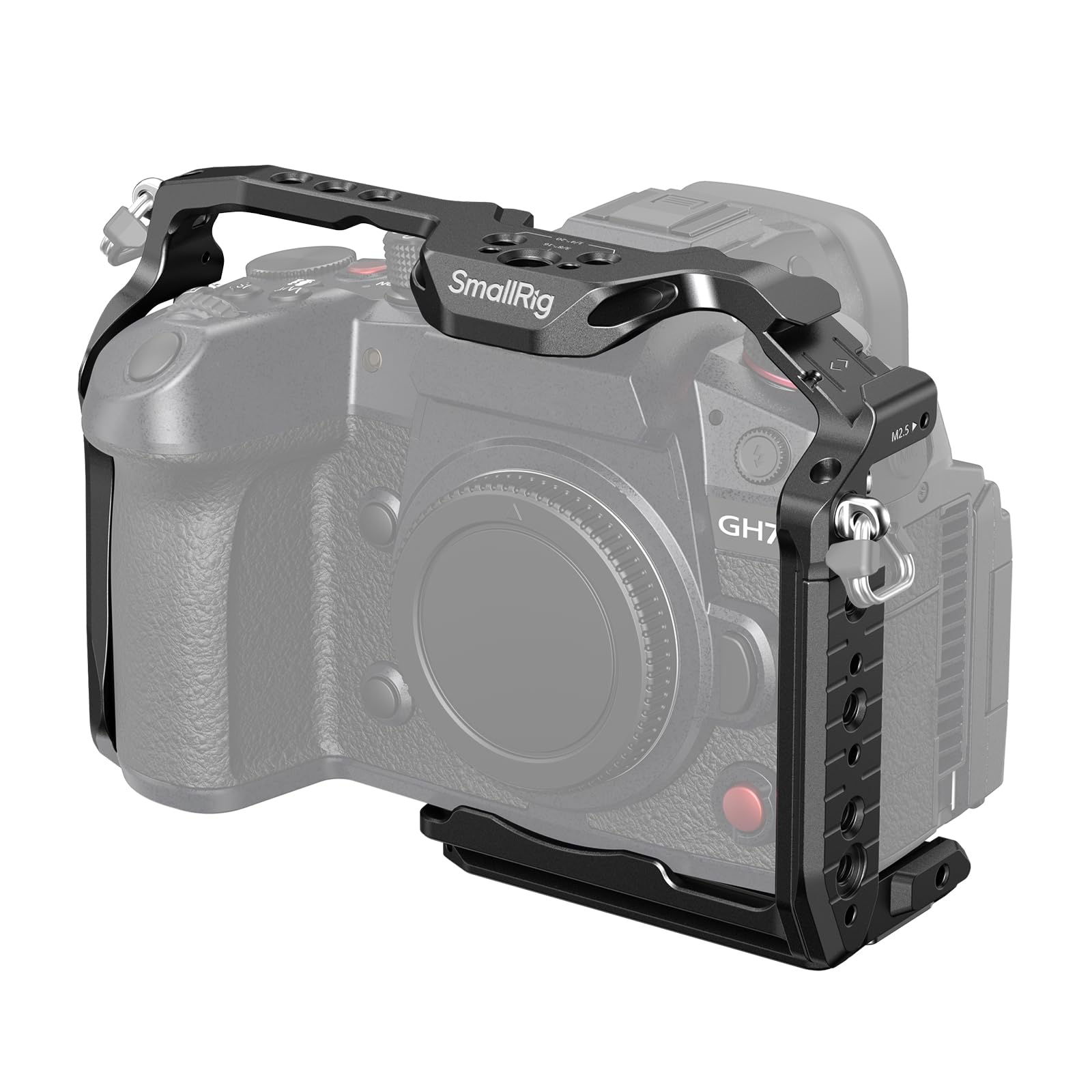 SmallRig クイックリリースカメラ用ケージ パナソニッ対応LUMIX GH7 / GH6用 特許取得済みの HawkLock スタイル コールドシュー/NATO レール/Arca用クイックリリースプレートを備えたカメラケージ フルアクセス & 傷防止｜SelectSHOP 岐阜 店