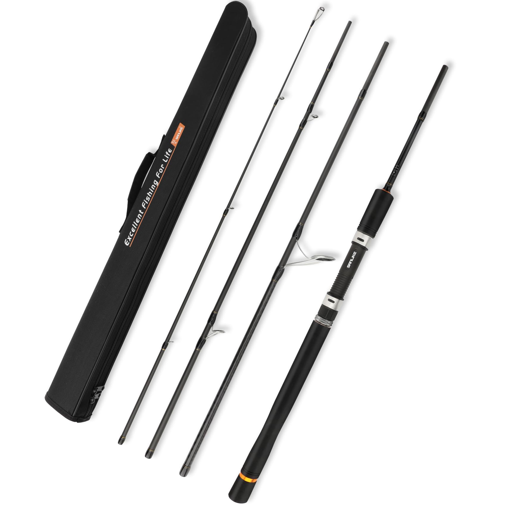 サンライク(SANLIKE) エギングロッド スピニングロッド キャスティングロッド Fuji製ガイド カーポン製 軽量 ルアーロッド バスロッド パックロッド シーバス エギング ロックフィッシュ ショアジギング バス 1.98m/2.1m/2.4m (｜SelectSHOP 岐阜 店
