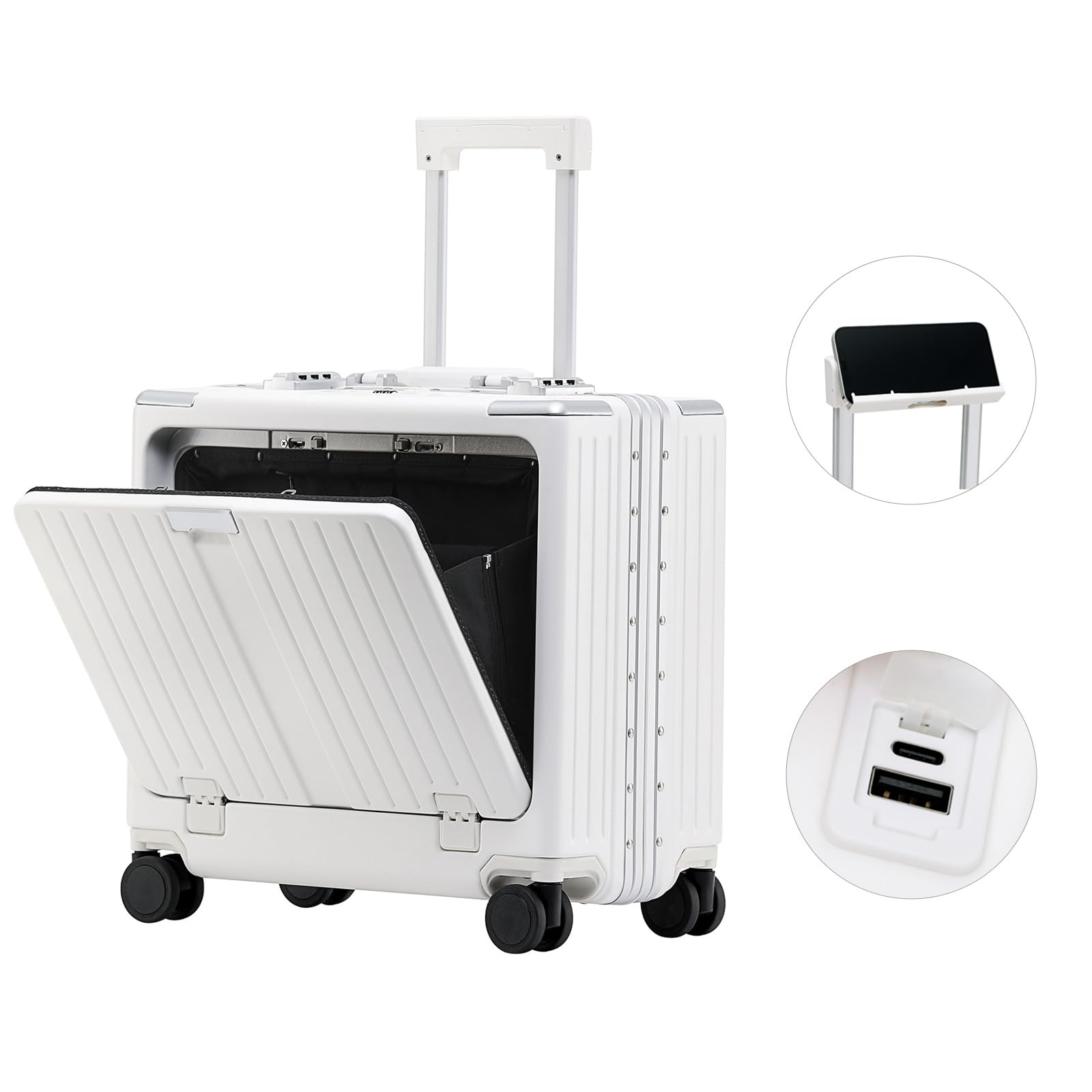 GGQAAA] スーツケース キャリーケース トップオープン USB充電 多機能