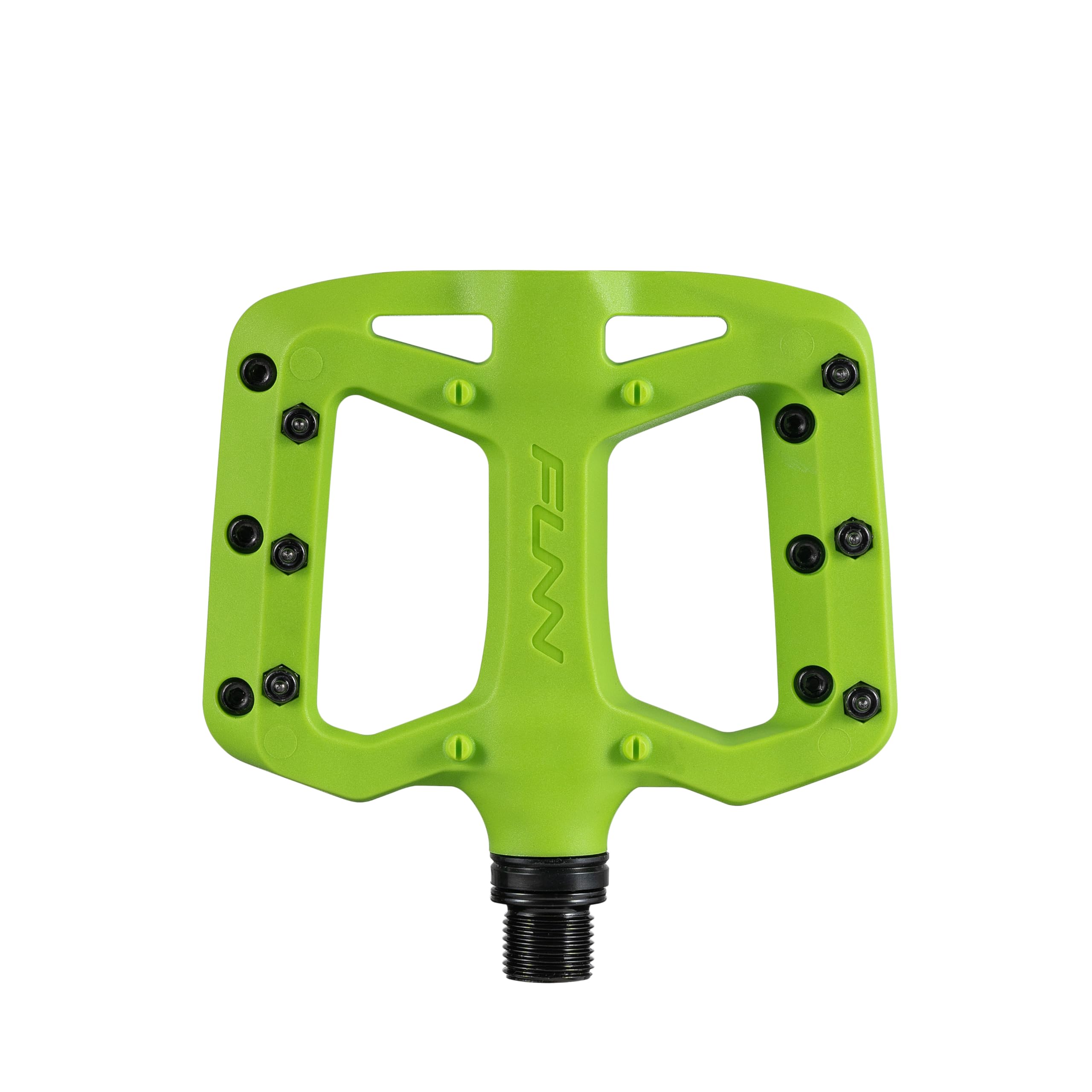 Funn(ファン) タイパンS(Taipan S) グラスファイバー強化サーモプラスチック製自転車ペダル - 9/16インチのCrMo軸、滑り止めピン付き、MTB/BMX/都市/グラベルライディング用 (グリーン)