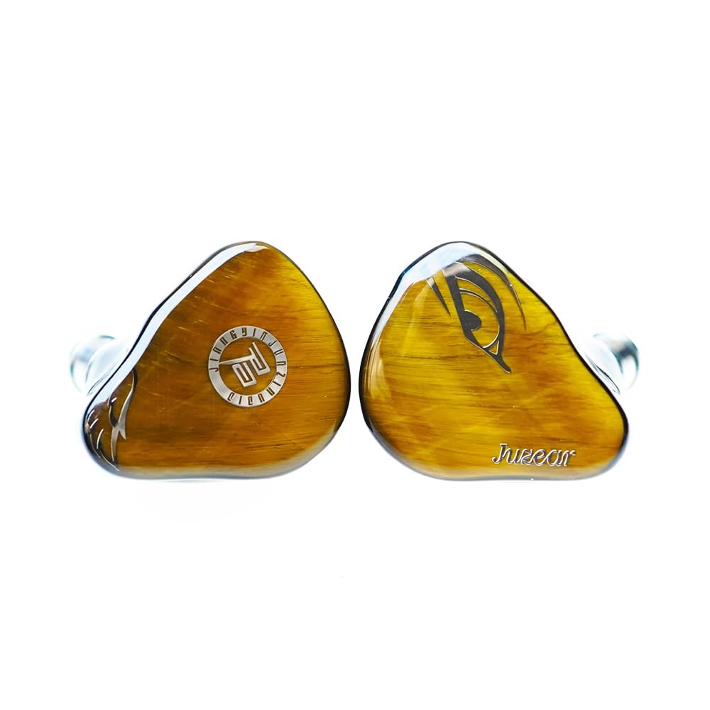 HiFiGo有線 イヤホン イヤモニ モニターイヤホンJuzear Harrier 冒険者 6BA+1DD Squiglinkチューニング技術 iem HIFI音質 4ウェイ独立ダンパーによる最適化された導音管設計 天然タイガーアイ面板 耳掛け 3.5/4|SelectSHOP 岐阜 店