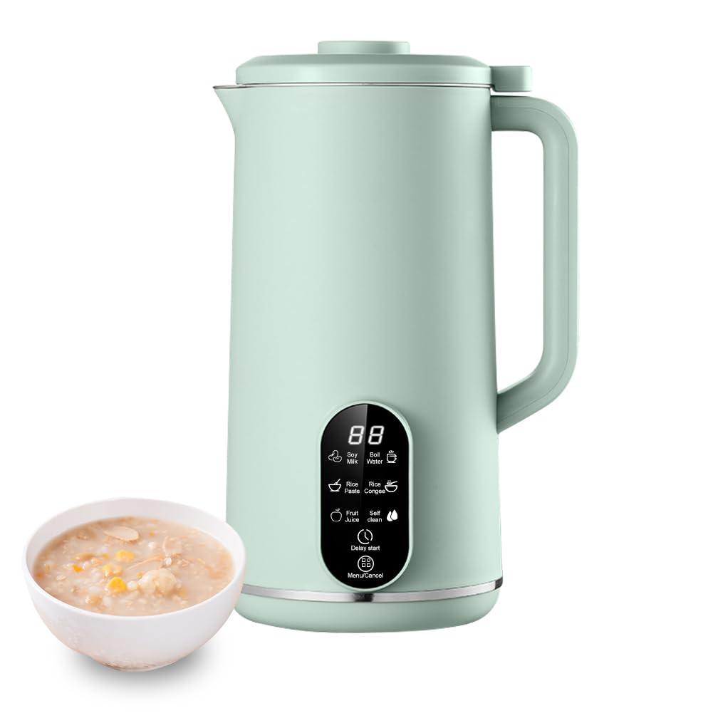 「12H予約・304ステンレス」 MACOLAUDER 豆乳メーカー 熱650ml/冷800ml ホット＆コールド兼用 豆乳・離乳食・ジュース・お湯・お粥・洗浄 乾燥豆 ミキサー ジューサー 電動 豆乳機 全自動 残滓がない 2-3人用 自動洗浄