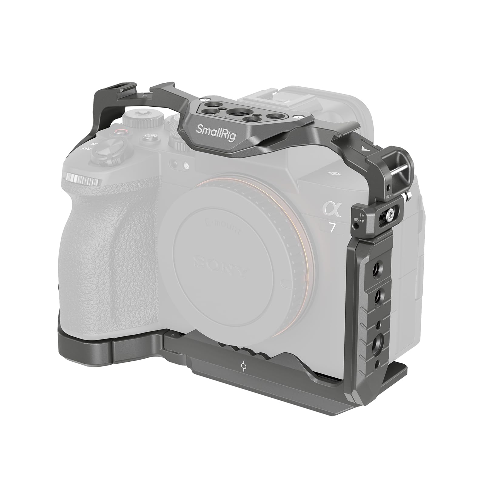 SmallRig クイックリリースケージ Sony対応A7R V/A7 IV/A7S III/A7R IV/A1 用 特許取得済みの HawkLock スタイル コールドシュー/NATO レール/アルカ用クイックリリースプレート付きカメラケージ フルアクセ|SelectSHOP 岐阜 店