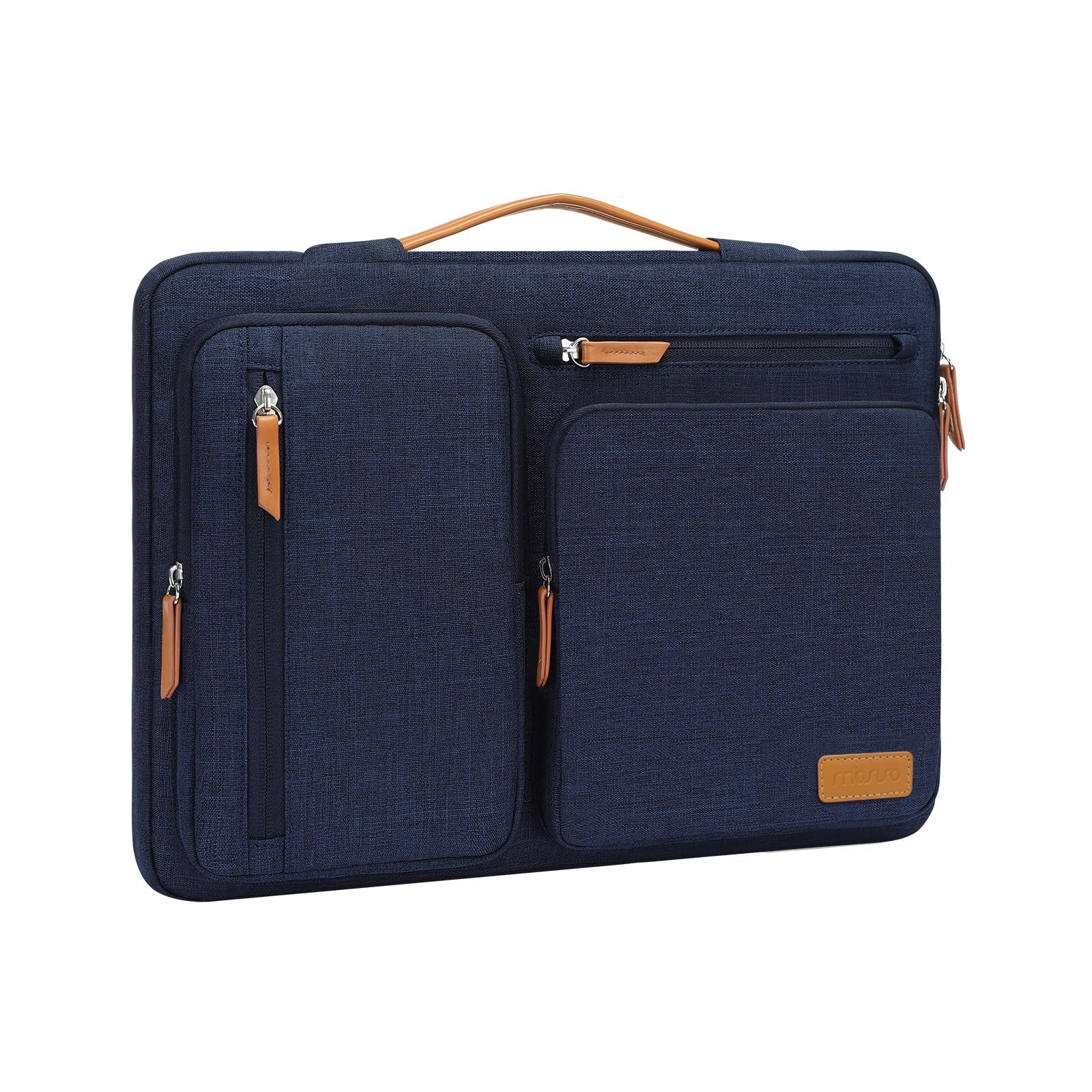 MOSISO 360 保護 パソコンPCケース、対応機種 MacBook Air 15 インチ M3 A3114 M2 A2941/Pro 15 A1990 A1707、15 Surface Laptop 5/4/3、側開け メッセンジャーバッグ 4つファ