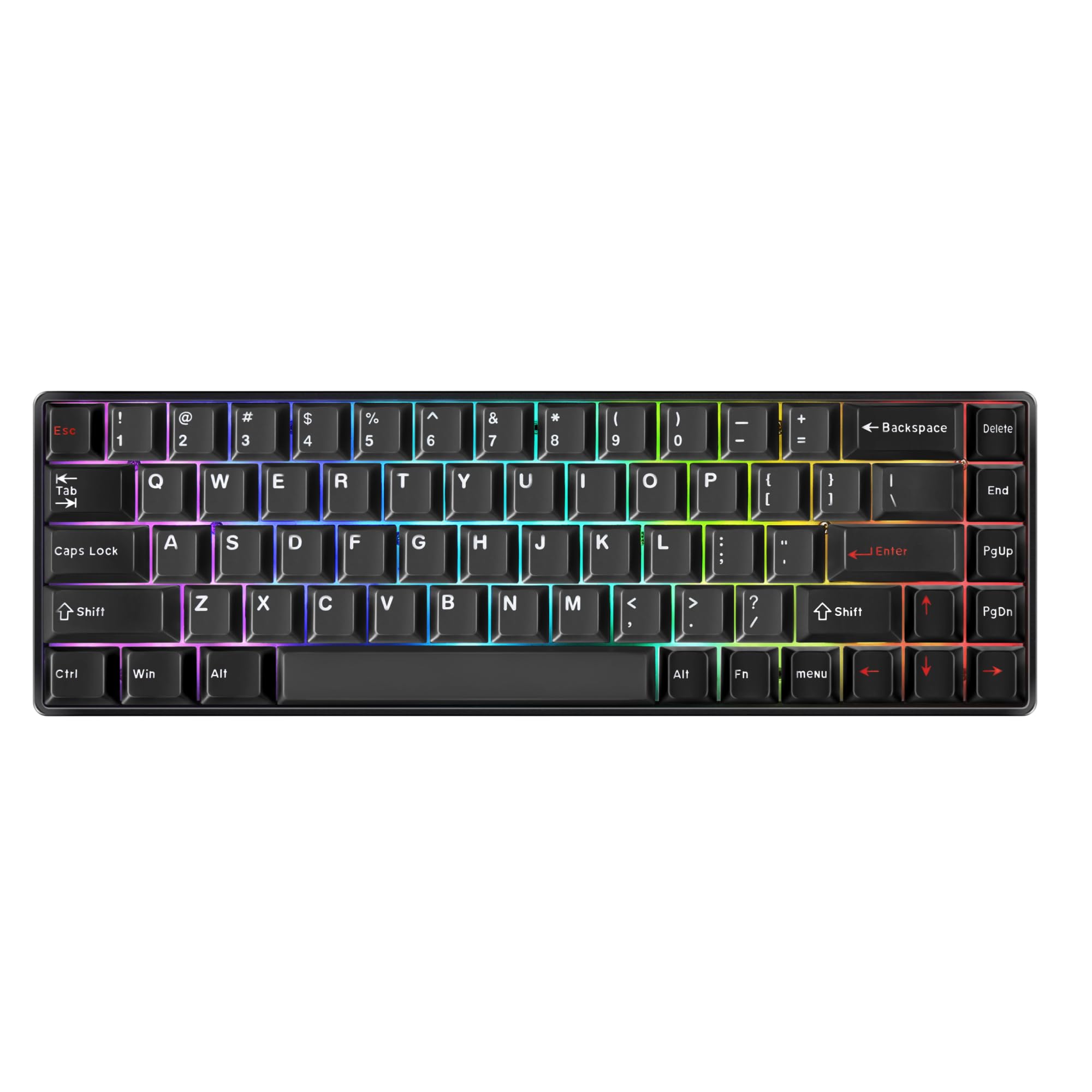 DrunkDeer G65 eスポーツゲーミングキーボード、ラピッドトリガーキーボード - ホール効果スイッチ - 磁気スイッチ - ラストウィン＆リリースデュアルトリガーモード - 調整可能な作動、ブラック グレー オレンジ｜SelectSHOP 岐阜 店