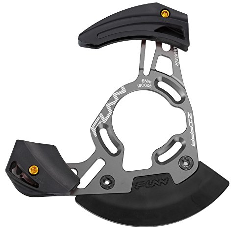 Funn(ファン) ジッパ DH（Zippa DH）自転車、MTB用チェーン ガイド, ISCG05マウント, BSAタイプBB(グレー)