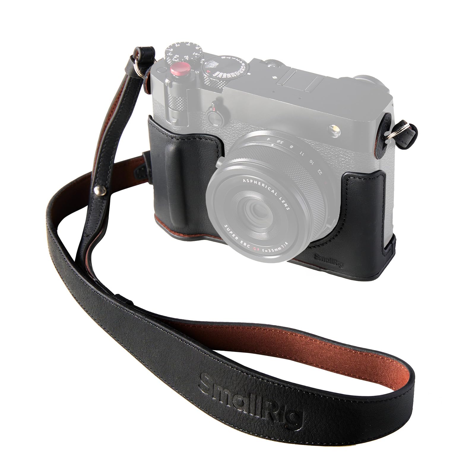 SmallRig GFX100RF用レザーケースキット レザーケース ブラックサムパッド ショルダーストラップ 凹型シャッターボタンキャップ付き FUJIFILM GFX100RF用 快適で保護性に優れています（ブラック） 5267