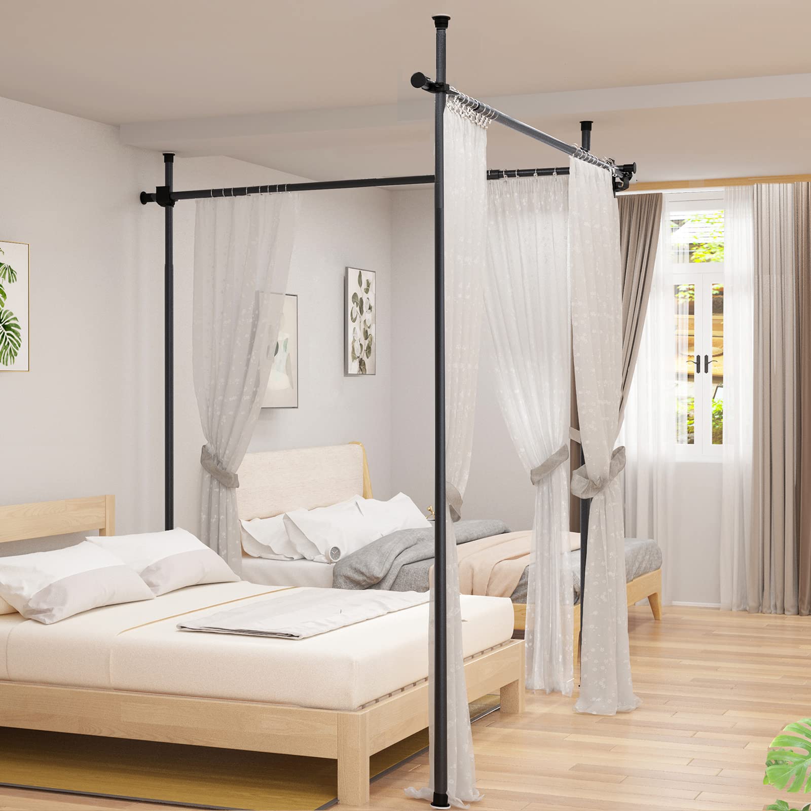 楽天市場】IMIEE つっぱり式 間仕切り カーテンポール 部屋仕切り