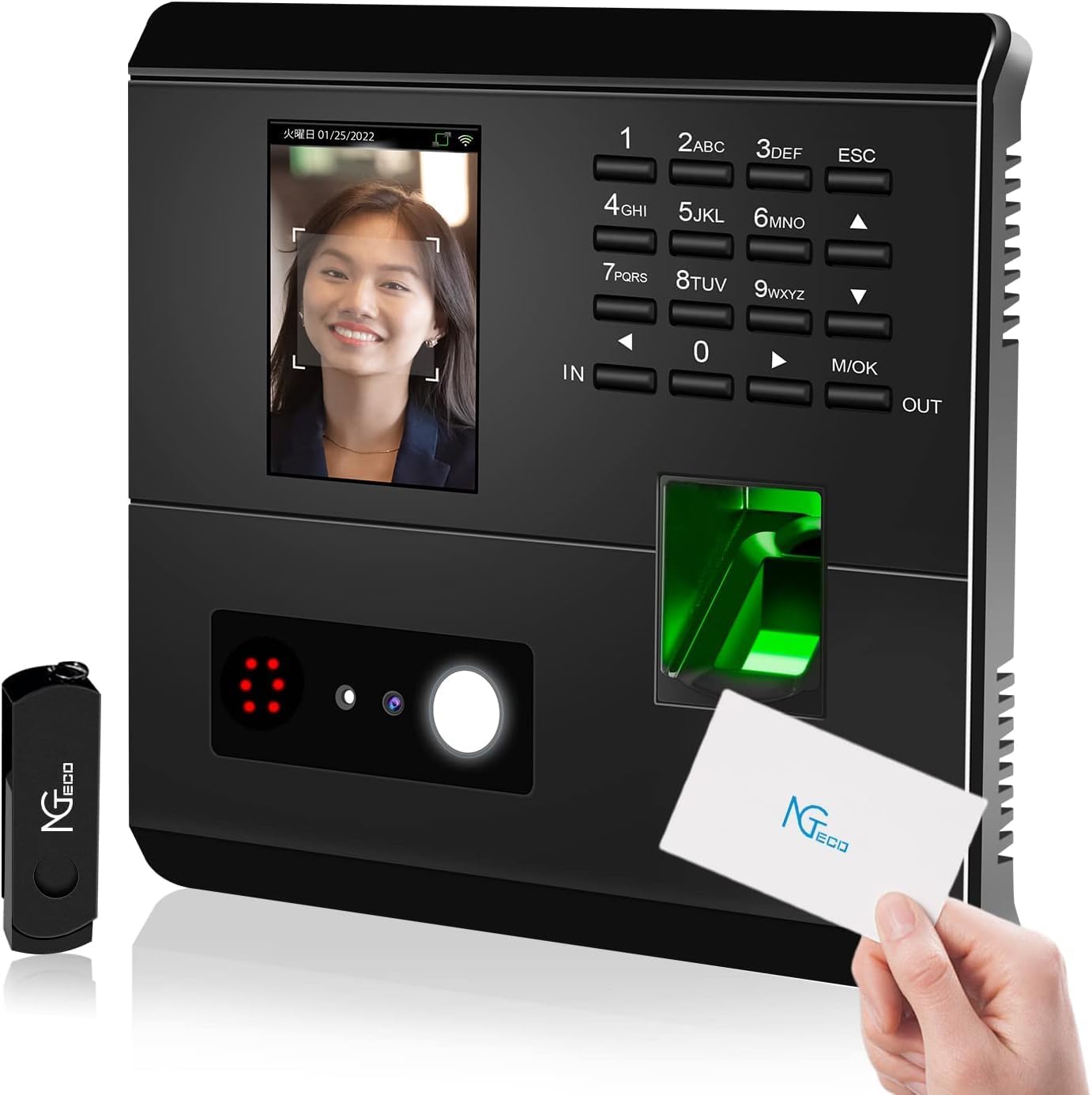 楽天市場】FaceSec(ﾌｪｲｽｾｯｸ) タイムレコーダー AI顔認証 高速 高精度 2