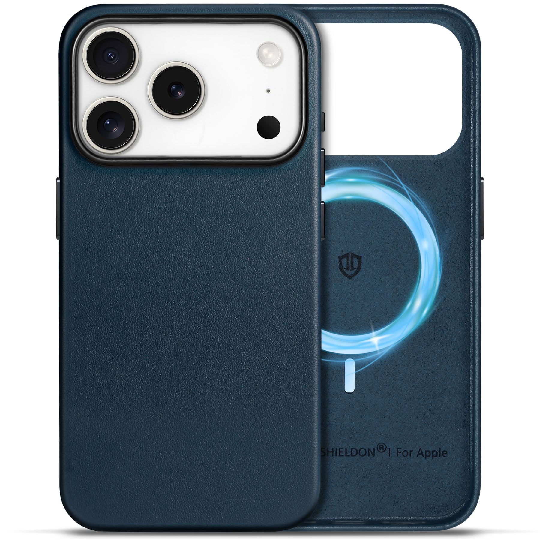 SHIELDON iPhone17Pro 対応 ベーシックケース 本革レザー 6.3インチ 5G 薄型 ワイヤレス充電対応 磁気充電可 背面保護 軽量 滑り止め 指紋防止 耐久性 カメラ保護 携帯便利 アイホン 17プロ 対応 スマホカバー 2025年発売