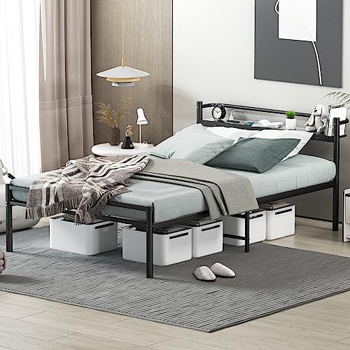 楽天市場】PRTONE パイプベッド ベッドフレーム セミダブル 棚