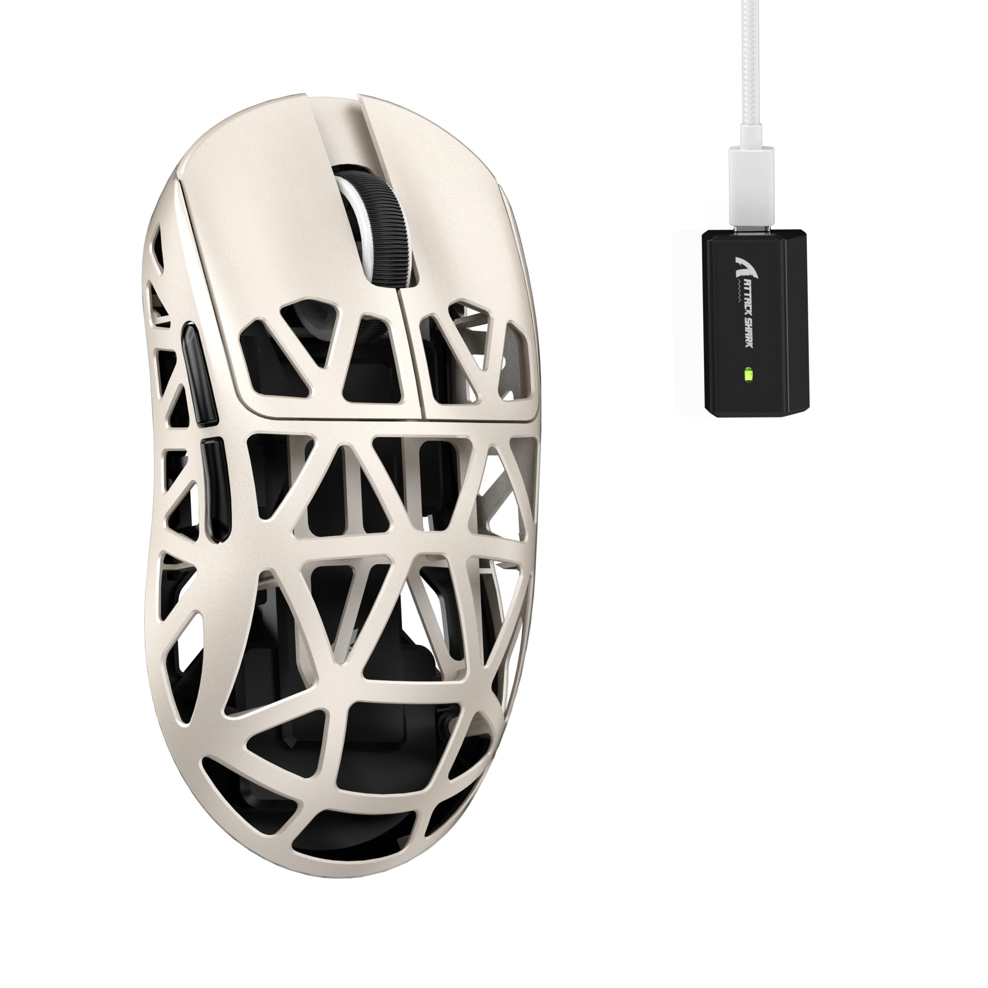 MAMBASNAKE&times;ATTACK SHARK R2 マグネシウム合金マウス ゲーミングマウス 8kマウス PixArt PAW3950 光センサー 47g 超軽量 3モード接続 Bluetooth/2.4Gワイヤレス/USB-C有線 ダブルチャンネル 4｜SelectSHOP 岐阜 店