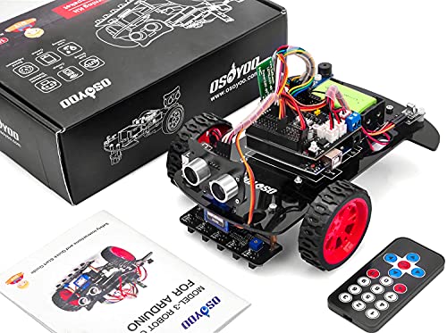 OSOYOO２輪 駆動 スマート ロボットカー スターターキット Arduino互換の UNO R3 プロジェクト 2WD Smart Robot Car Kit オープンソース 教育ロボット 知育 日本語説明書(9V電池付き)