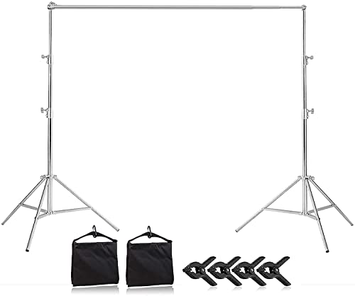 Meking 撮影スタンド 280 x 300cm 背景サポートキット 高さ120cm-280cm調整可能 ステンレス製 耐荷重15kg 強力クリップ4個付き サンドバッグ 写真背景用 撮影スタジオ バックグラウンド リフレクター フラッシュなどに適用 15,864円