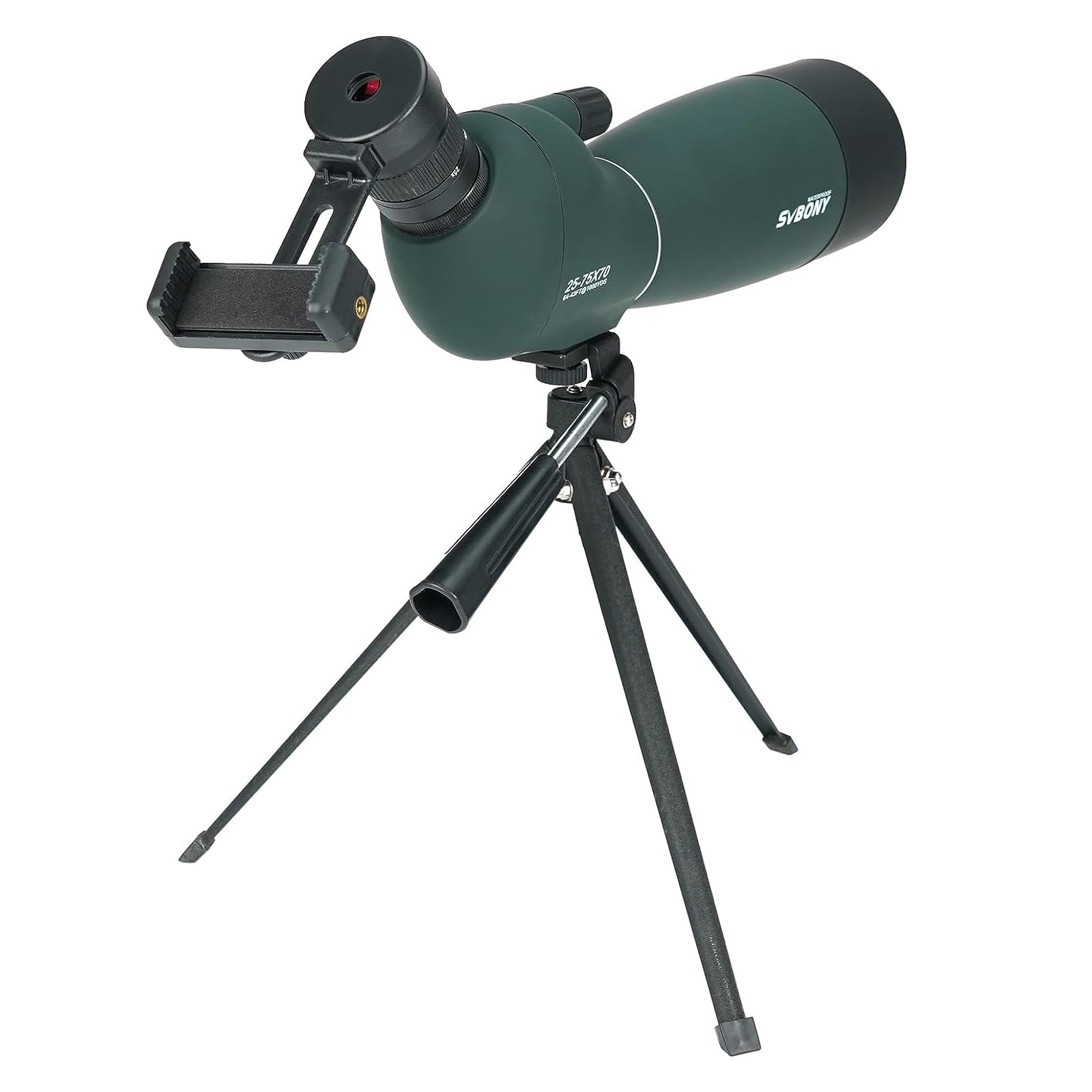 SVBONY SV28PLUS フィールドスコープ 25-75x70mm スポッティングスコープ 望遠鏡 高倍率 FMC BAK4プリズム IP65防水 野鳥観察 バードウォッチング アーチェリー 狩猟 お月見 アップグレード卓上三脚とスマホアダプター付き｜SelectSHOP 岐阜 店