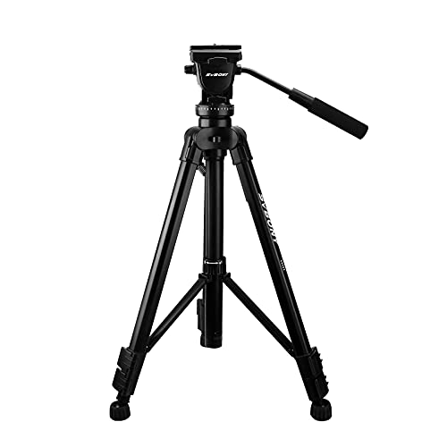SVBONY SA402 三脚 カメラ三脚 3way雲台 油圧式雲台 水準器付き 耐荷重:6kg スムーズに動画撮影 ビデオカメラ三脚 3段階伸縮(70cm-164cm) 軽量 安定性 アルミ製 キャリングケース ブラック|SelectSHOP 岐阜 店