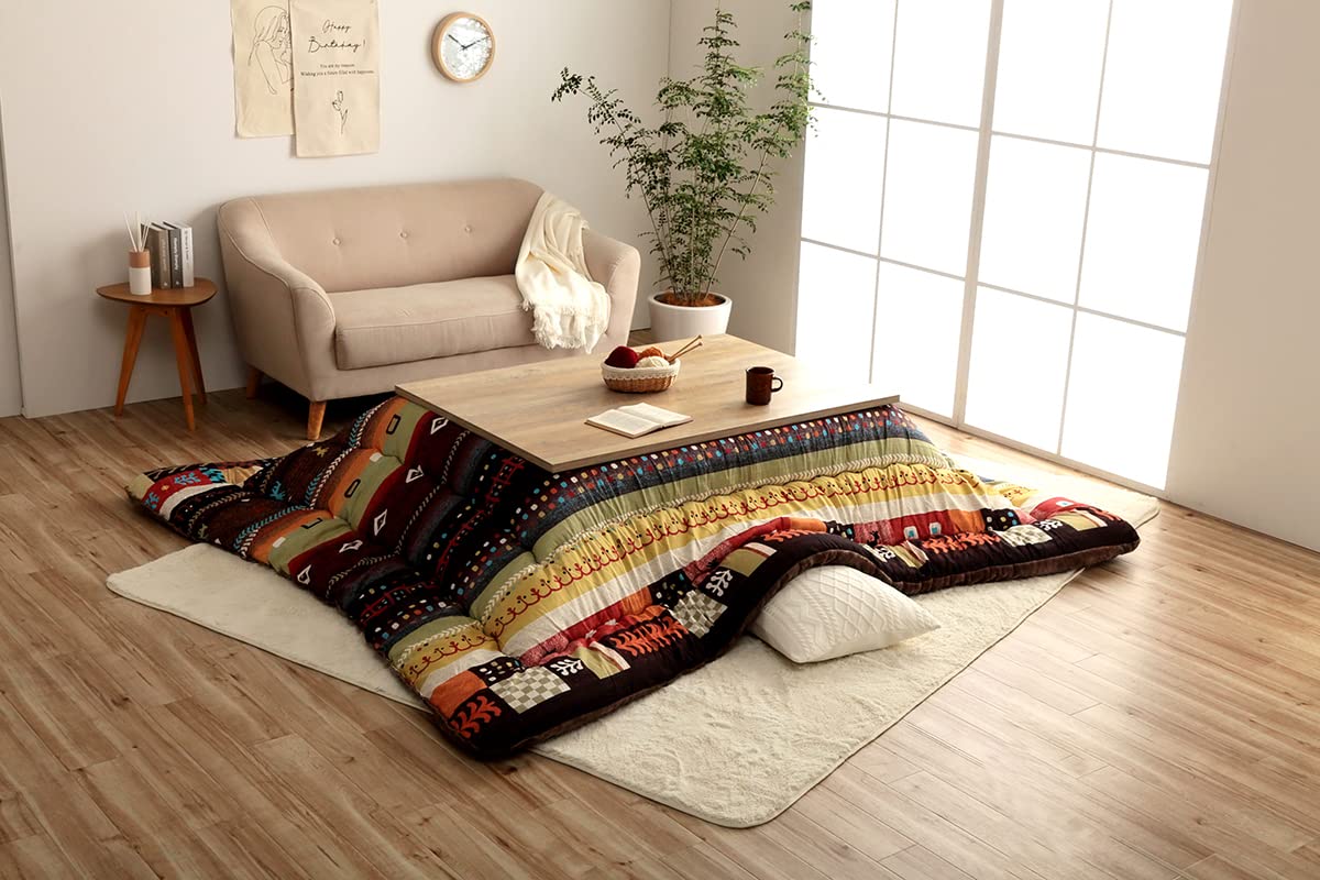 イケヒコ・コーポレーション, jp_home, IKEHJ イケヒコ こたつ 掛け布団 ベルダ 約205×245cm レッド 長方形 単品 ギャッペ柄 肌触り なめらか #6032519|SelectSHOP 岐阜 店