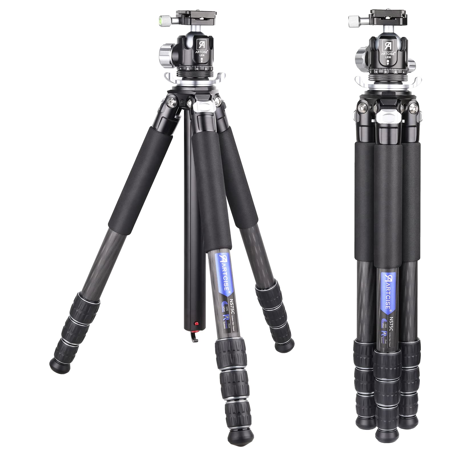 カーボン三脚 ARTCISE 10層カーボンファイバー材質 軽量トラベル三脚 全高1650mm 2024年 デザイン 29mmパイプ径 四段ナットロック式 撮影三脚 三段開脚 一脚伸縮可変式 プロカメラ三脚三脚バッグ 付き ビデオ デジタルカメラ 一眼レフ|SelectSHOP 岐阜 店