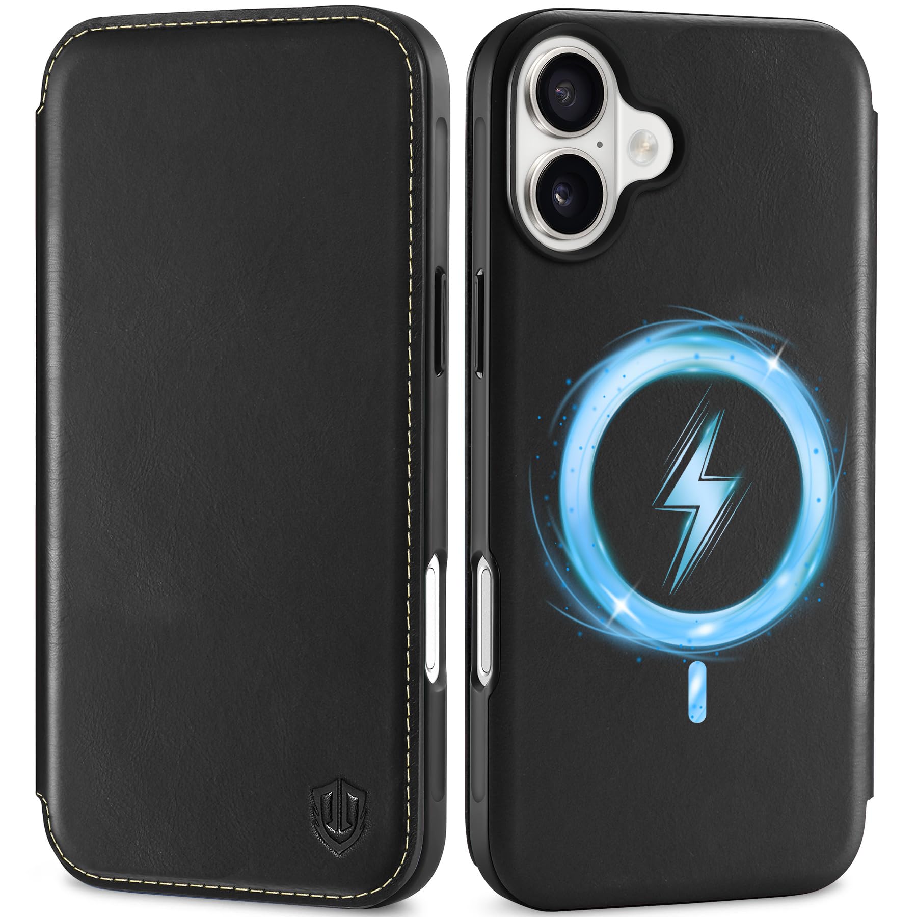SHIELDON iPhone 16 Plus 対応 ケース 手帳型 本革 あいふぉん 16プラス 対応 スマホカバー カード収納 マグネット内蔵 衝撃吸収 [RFIDブロッキング] 全面保護 アイホン16 プラス 対応 スマホケース 2024年発売 6.